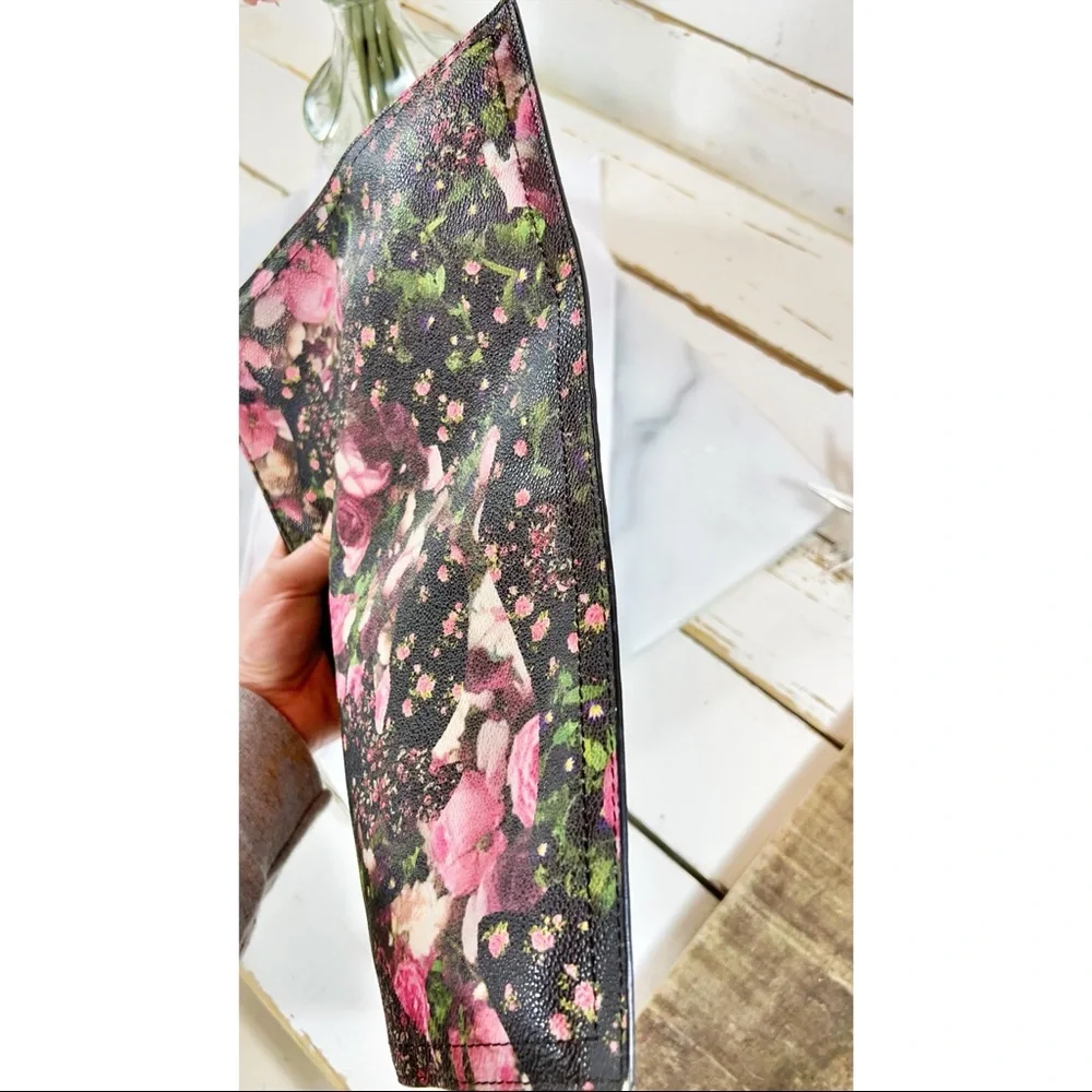 Givenchy Large Antigonia Leather Floral Pouch/Clutch